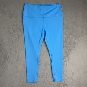 Levi's Logo Leggings Womens XL Bonnie Blue Stretch High Waisted Moisture Wicking